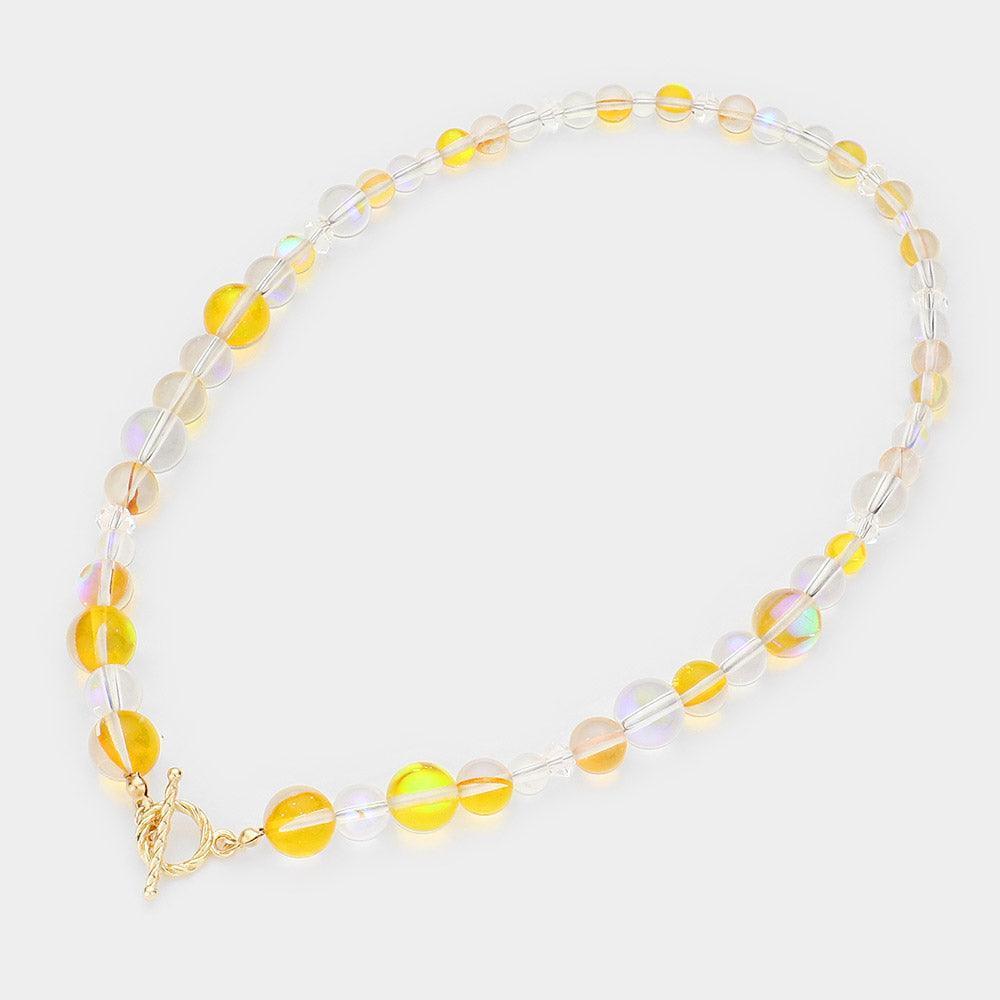 Colored Lucite Beaded Toggle Necklace - Jewelry Store by Erik Rayo