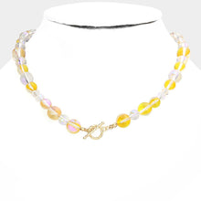 Load image into Gallery viewer, Colored Lucite Beaded Toggle Necklace
