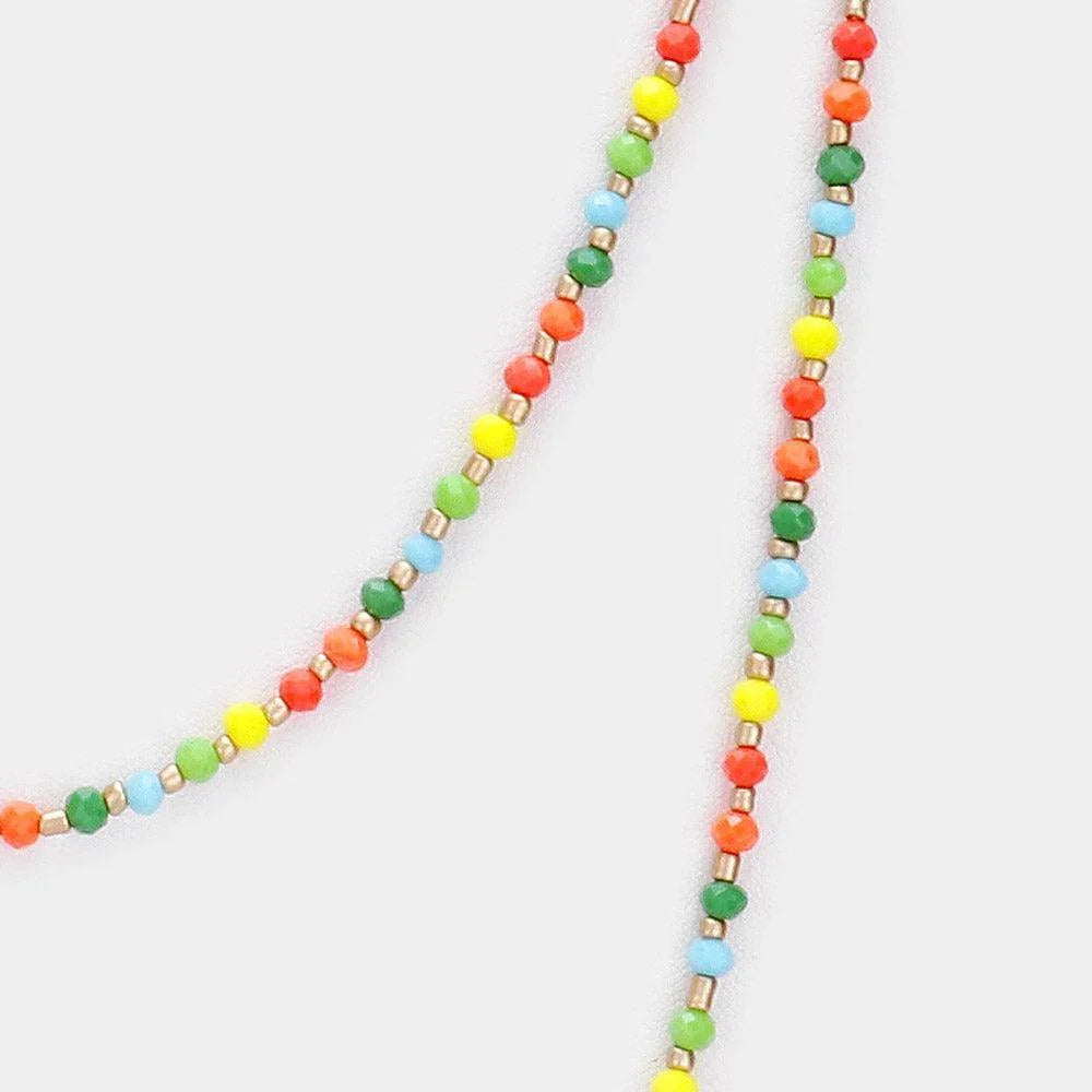 Colorful Faceted Bead Layered Necklace - Jewelry Store by Erik Rayo