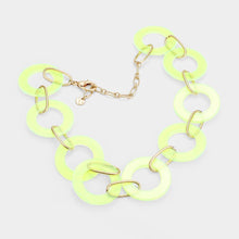Load image into Gallery viewer, Lucite Circle Link Necklace

