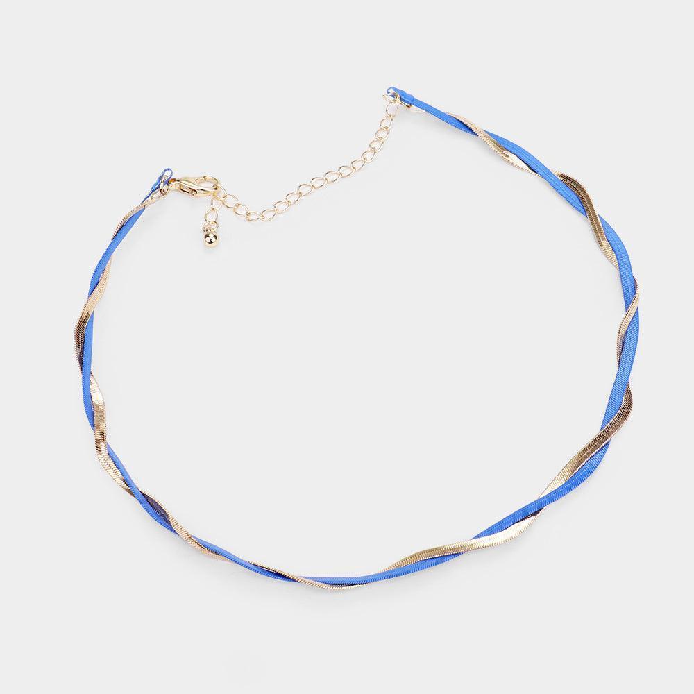 Gold Twist Gold Snake Metal Chain Necklace - Jewelry Store by Erik Rayo