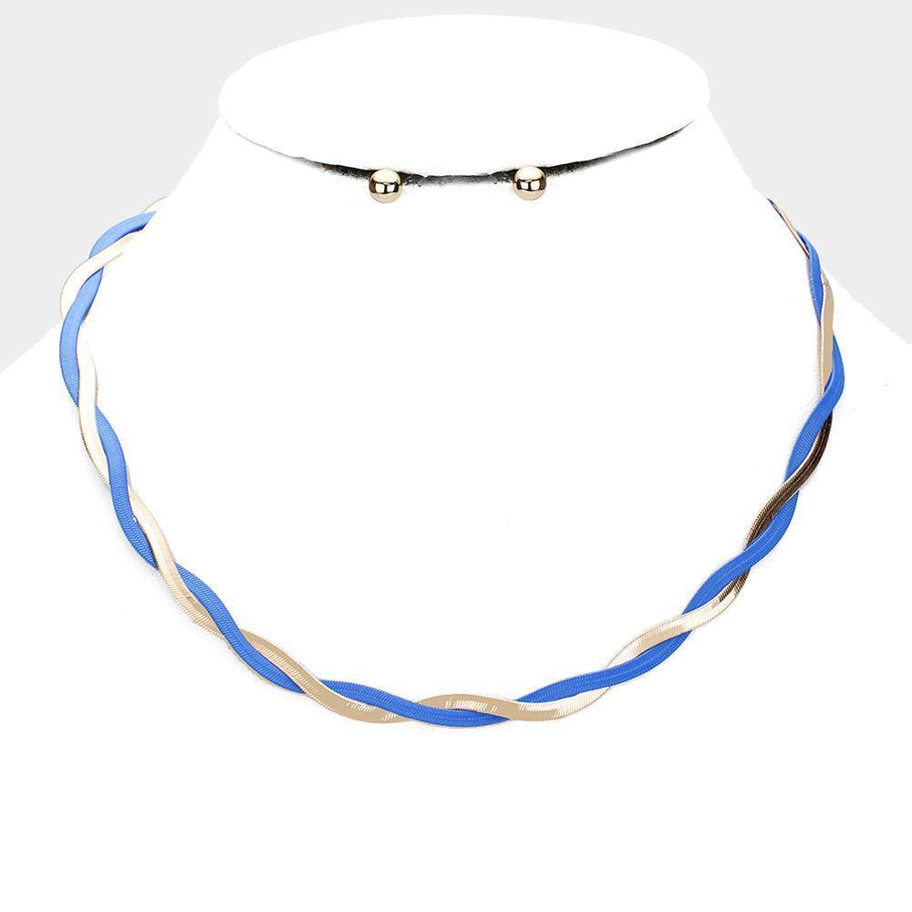 Gold Twist Gold Snake Metal Chain Necklace - Jewelry Store by Erik Rayo