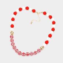 Load image into Gallery viewer, Red Christmas Theme Wood Beads Necklace
