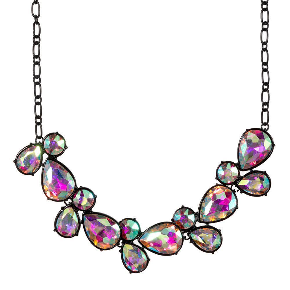 Black Teardrop Crystal Stone Necklace - Jewelry Store by Erik Rayo