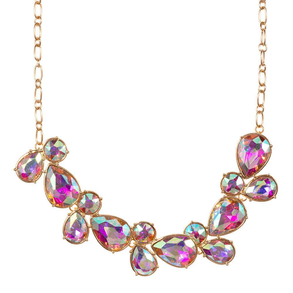 Gold Teardrop Crystal Stone Necklace - Jewelry Store by Erik Rayo