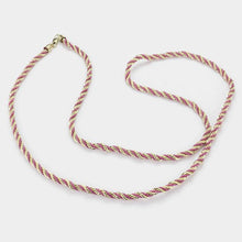 Load image into Gallery viewer, Gold 38&quot; Twisted thread &amp; metal chain long necklace
