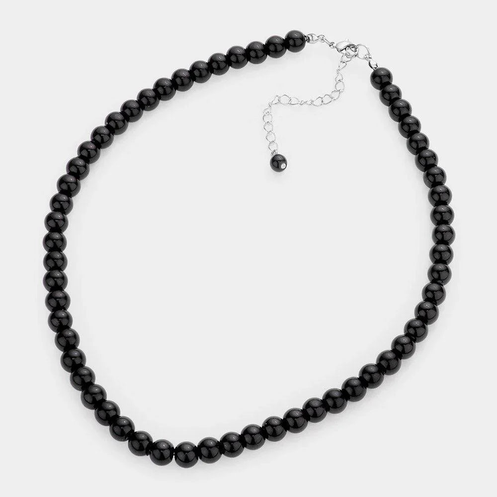 Black Beaded Necklace - Jewelry Store by Erik Rayo