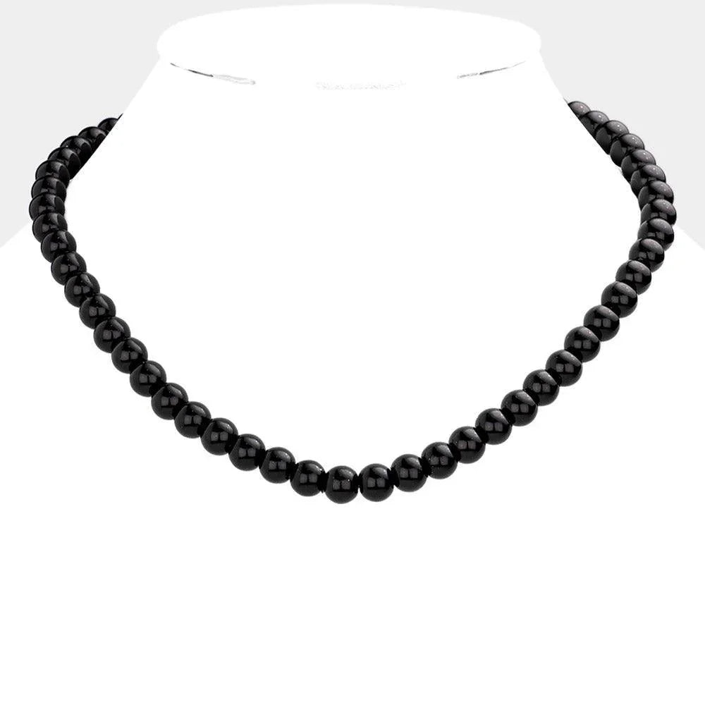 Black Beaded Necklace - Jewelry Store by Erik Rayo