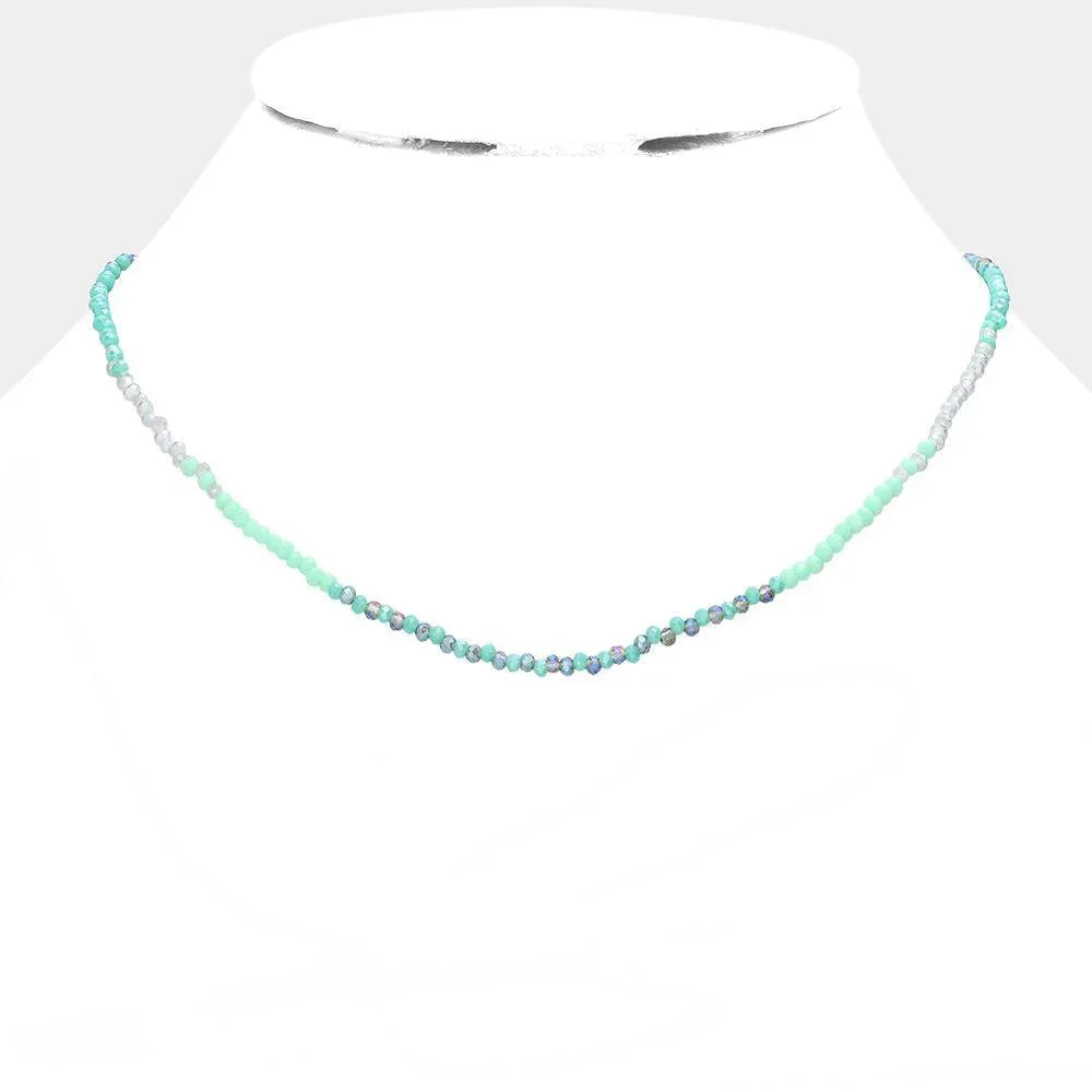 Blue Faceted Beaded Necklace - Jewelry Store by Erik Rayo