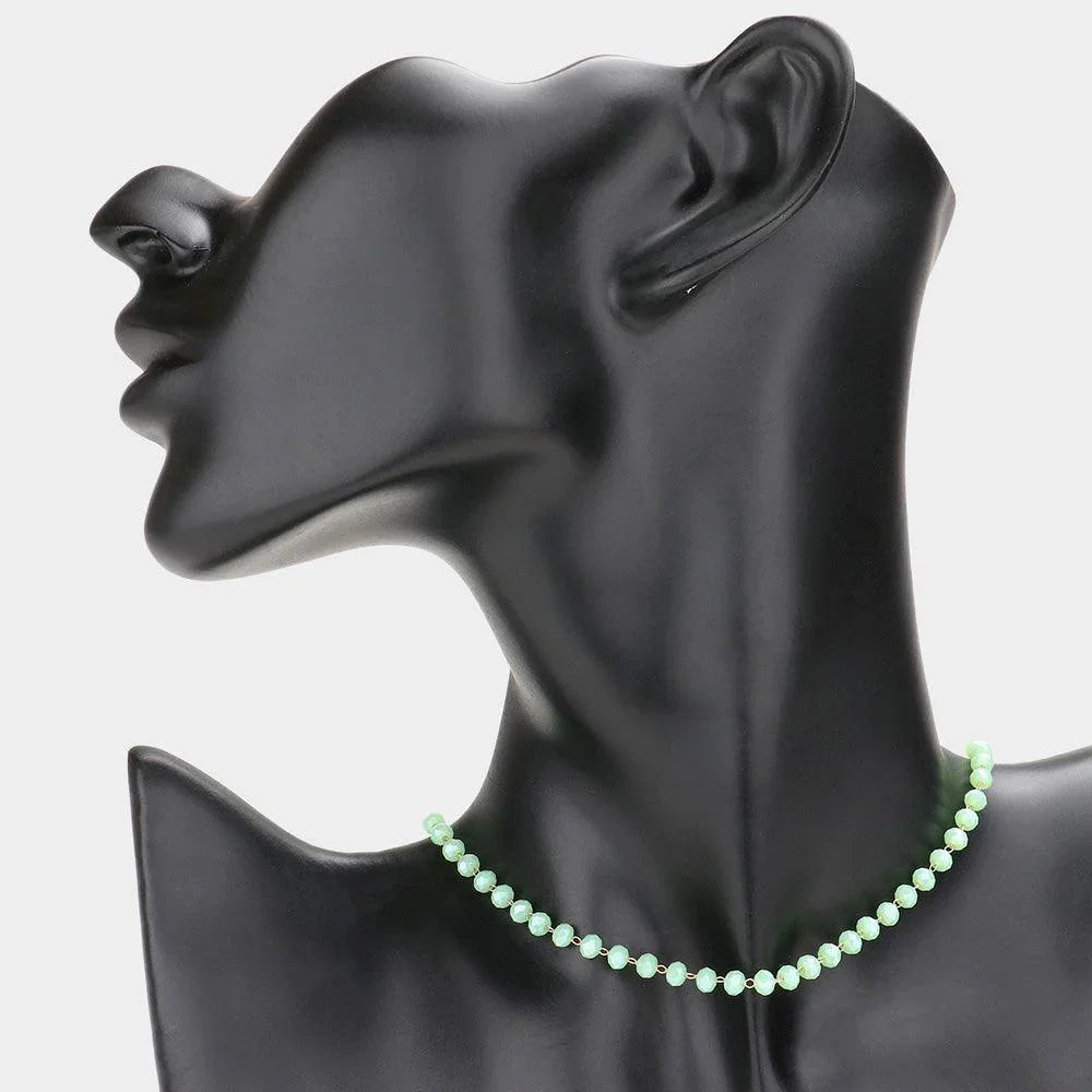 Faceted Bead Link Necklace - Jewelry Store by Erik Rayo