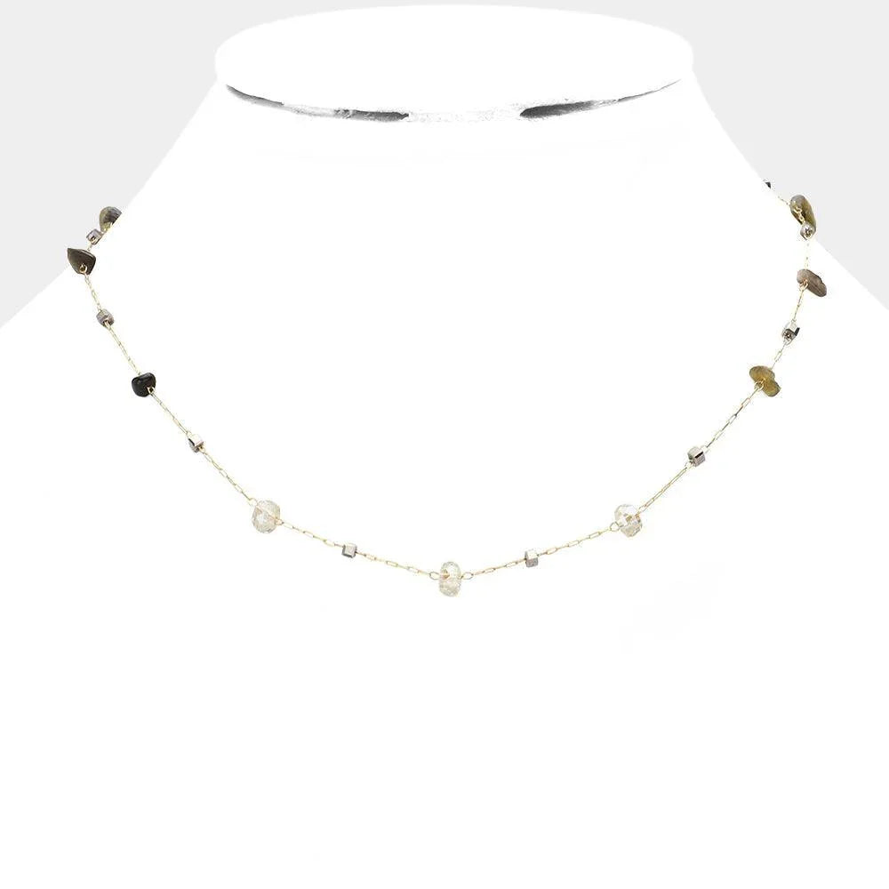 Black Natural Stone Link Necklace - Jewelry Store by Erik Rayo