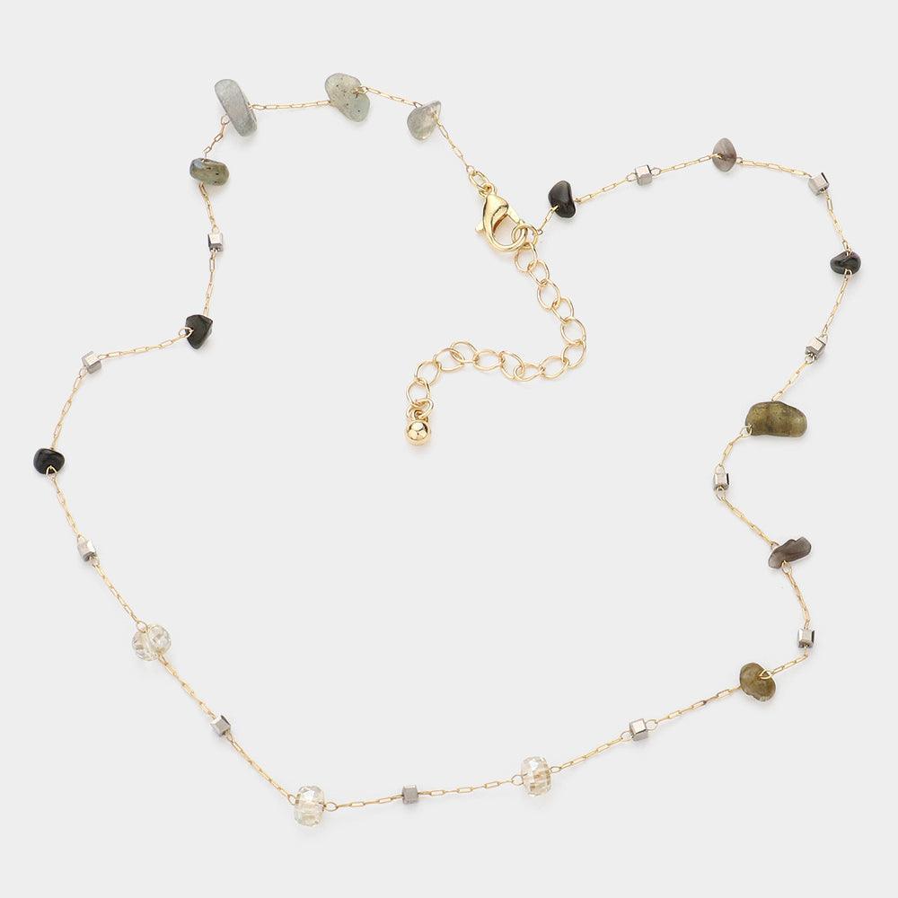 Black Natural Stone Link Necklace - Jewelry Store by Erik Rayo