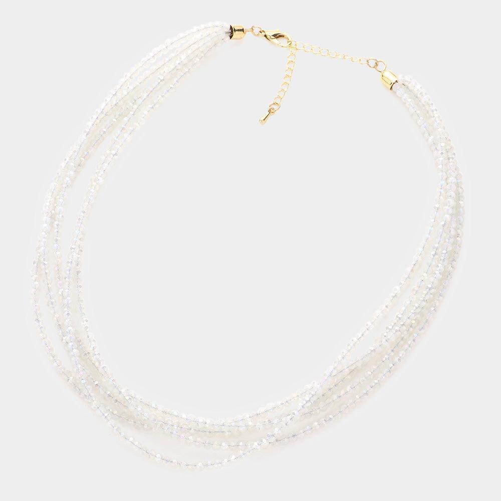 Faceted Beaded Multi Layered Necklace - Jewelry Store by Erik Rayo