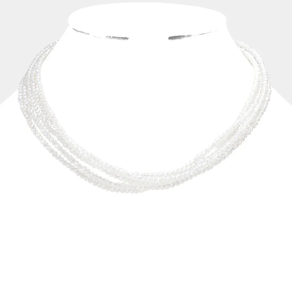 Faceted Beaded Multi Layered Necklace - Jewelry Store by Erik Rayo