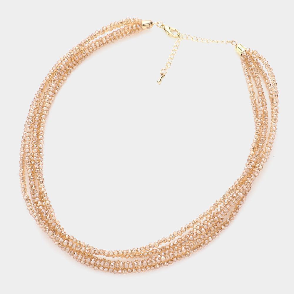 Faceted Beaded Multi Layered Necklace - Jewelry Store by Erik Rayo