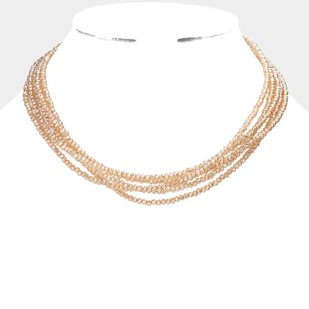 Faceted Beaded Multi Layered Necklace - Jewelry Store by Erik Rayo