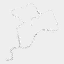 Load image into Gallery viewer, Baguette Stone Link Y Necklace

