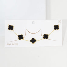 Load image into Gallery viewer, Gold Gold Dipped Quatrefoil Pendant Link Necklace
