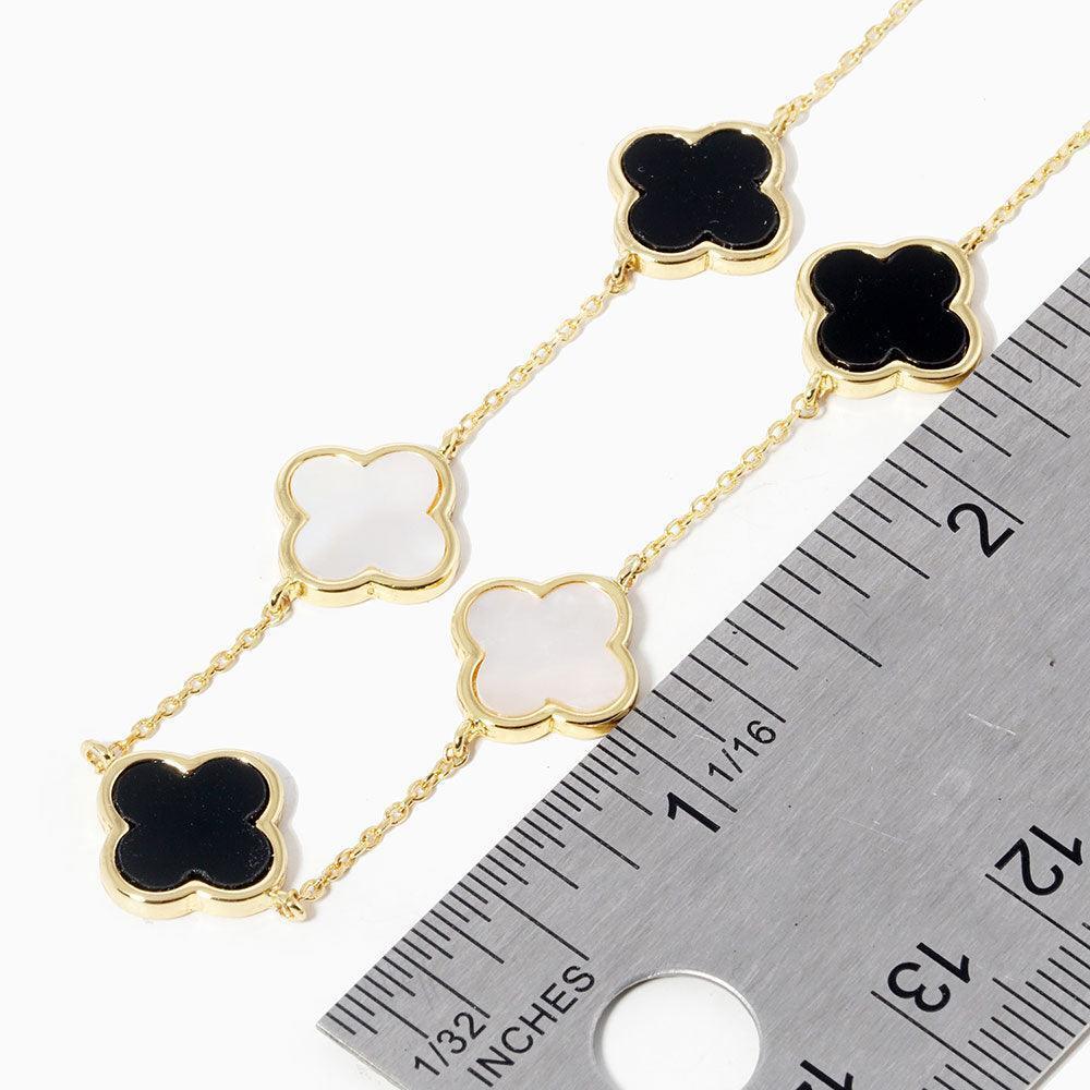 Gold Gold Dipped Quatrefoil Station Necklace - Jewelry Store by Erik Rayo