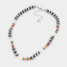 Load image into Gallery viewer, Silver Burnished Metal Ball Beaded Necklace
