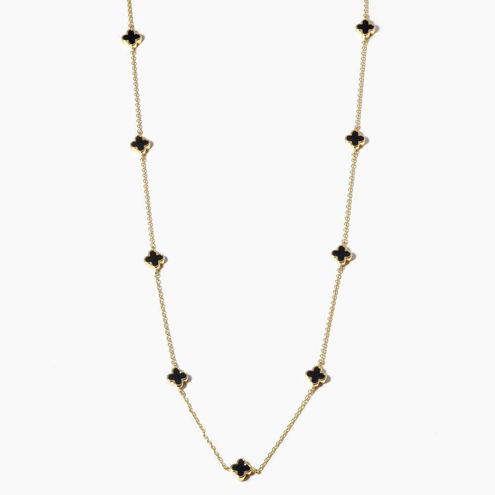 Gold Gold Dipped Quatrefoil Station Necklace - Jewelry Store by Erik Rayo