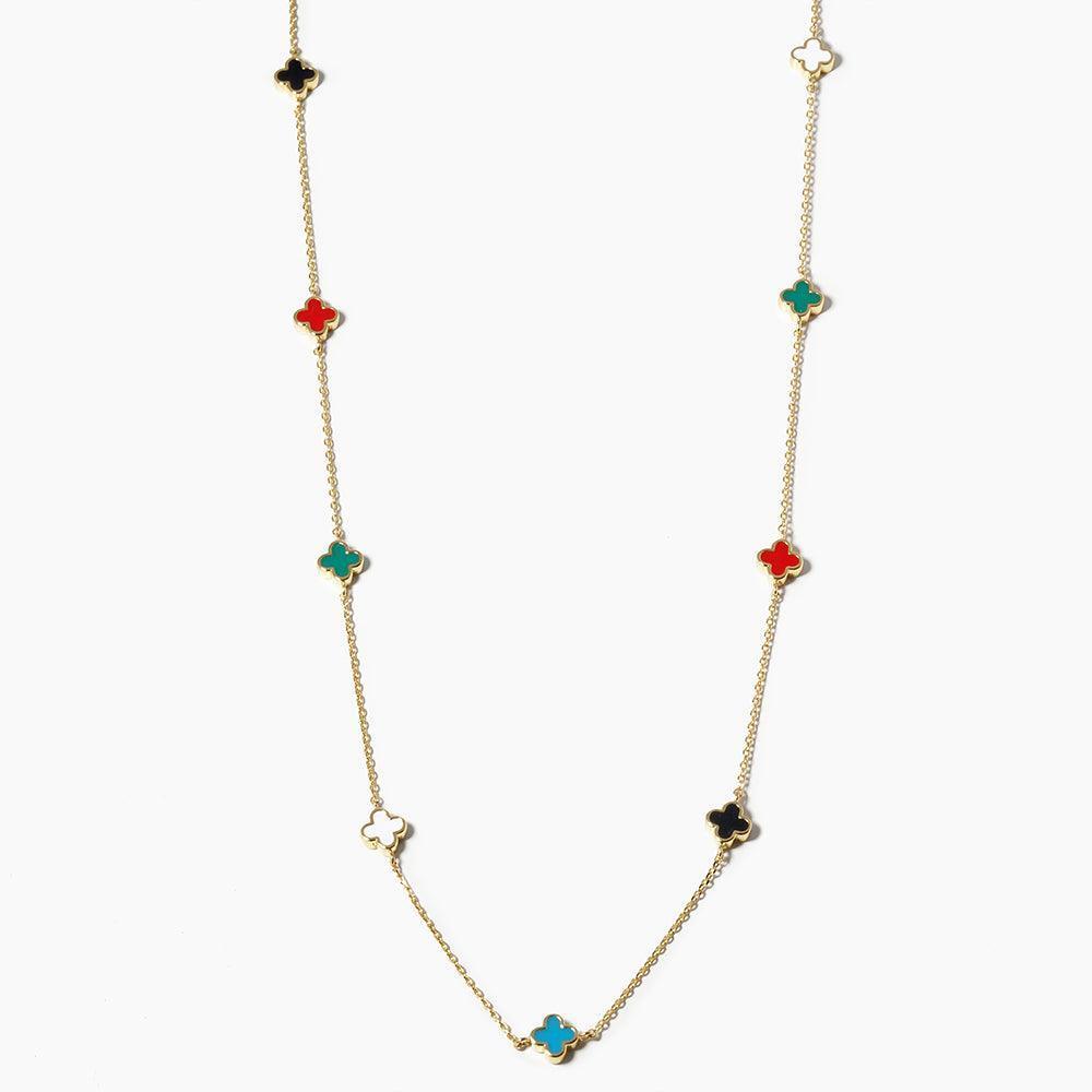 Gold Gold Dipped Quatrefoil Station Necklace - Jewelry Store by Erik Rayo