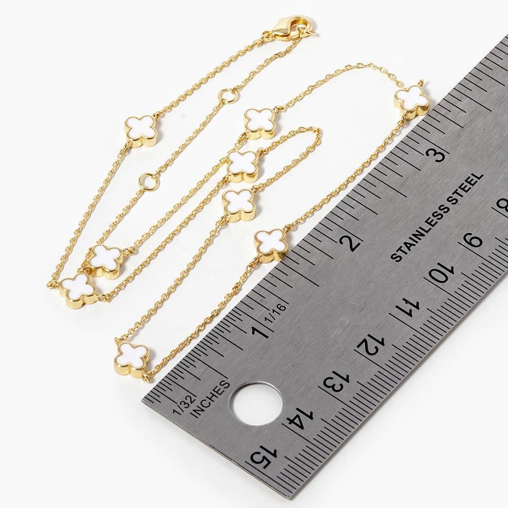 Gold Gold Dipped Quatrefoil Station Necklace - Jewelry Store by Erik Rayo