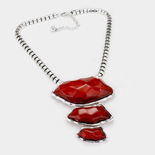 Load image into Gallery viewer, Red Abstract epoxy necklace
