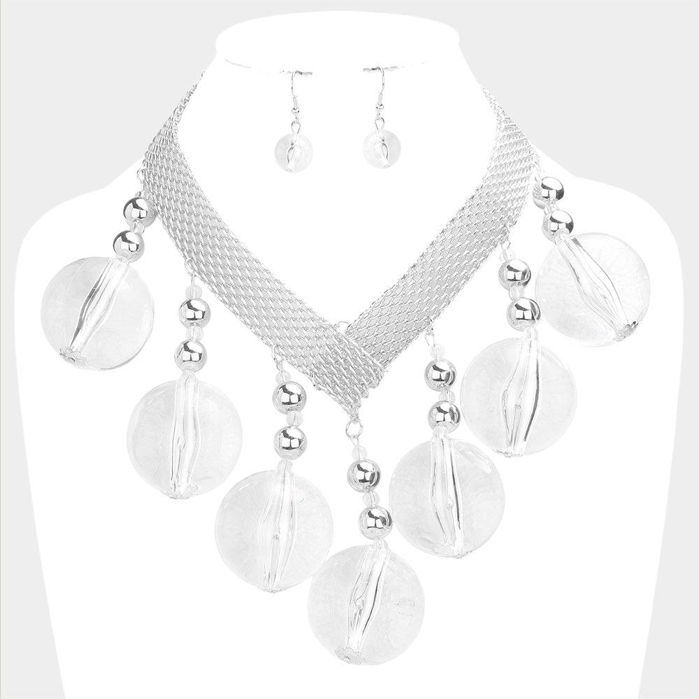 Clear Ball Collar Necklace