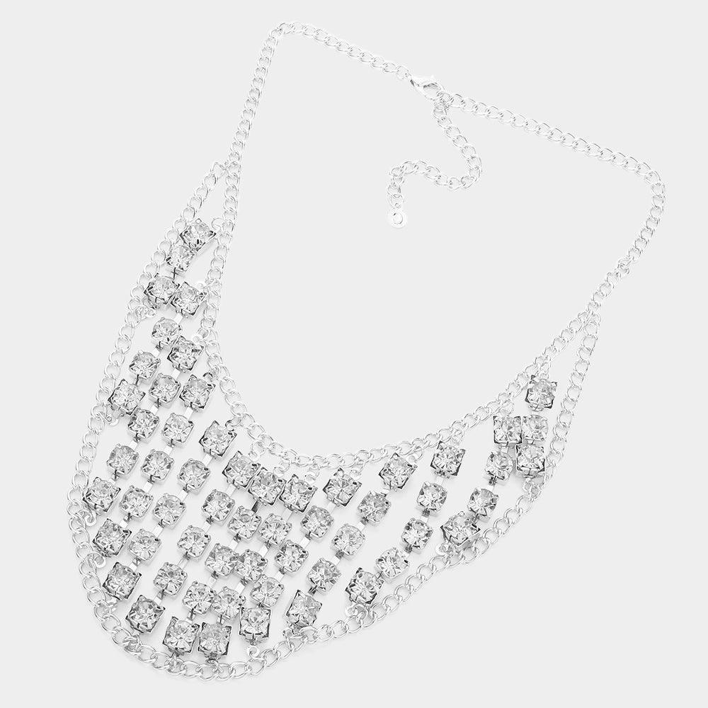 Round Stone Cluster Bib Necklace - Jewelry Store by Erik Rayo