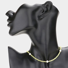 Load image into Gallery viewer, Yellow Pearl Accented Faceted Beaded Necklace
