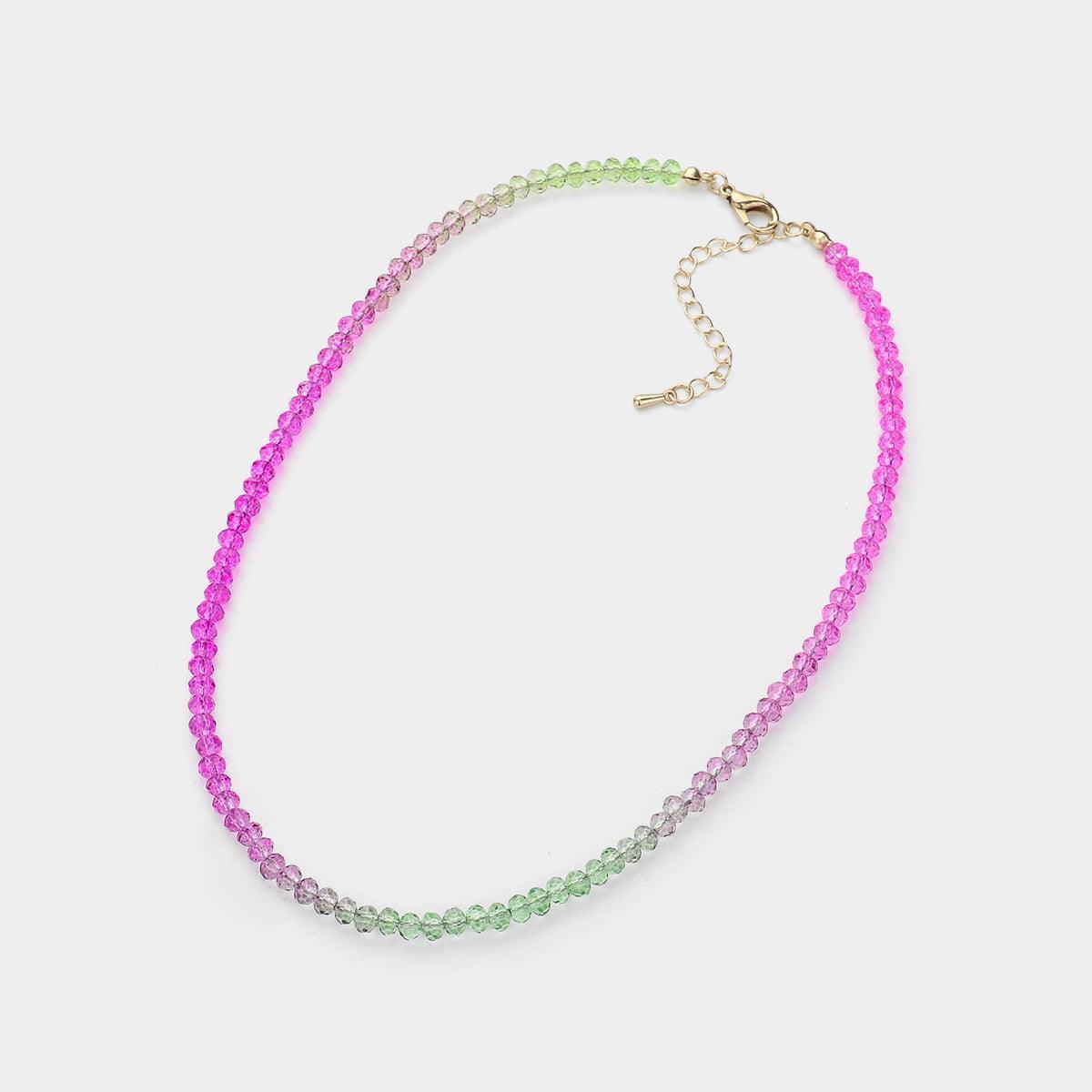Gold Ombre Faceted Beaded Necklace - Jewelry Store by Erik Rayo