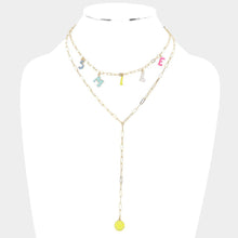 Load image into Gallery viewer, Smile Message Emoji Pendant Double Layered Y Necklace
