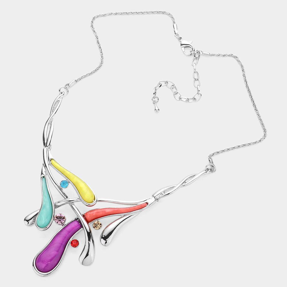 Stone Embellished Abstract Necklace - Jewelry Store by Erik Rayo