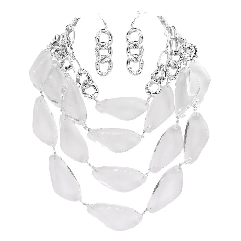 Abstract Lucite Bead Multi Layered Necklace - Jewelry Store by Erik Rayo