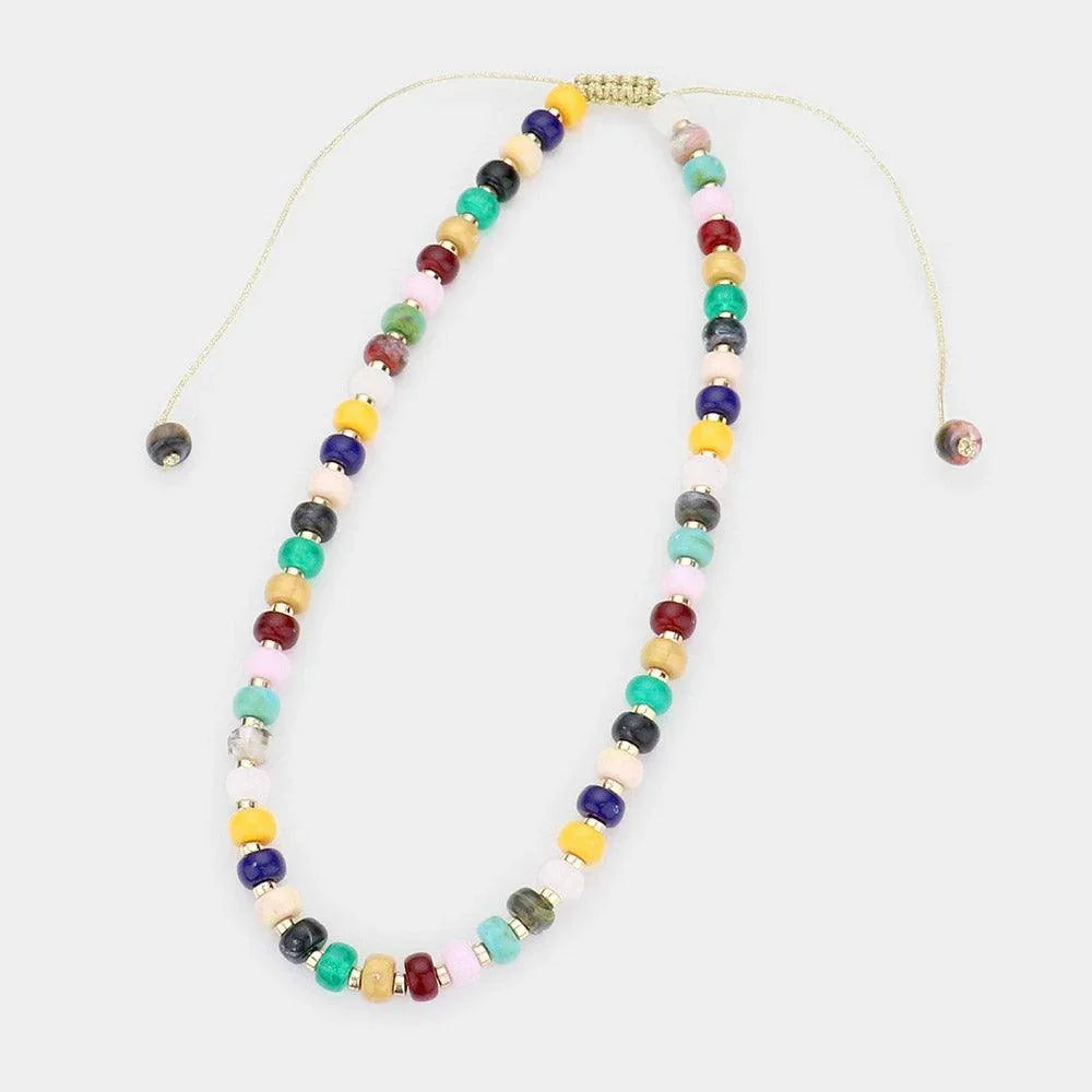 Marbled Beaded Necklace - Jewelry Store by Erik Rayo