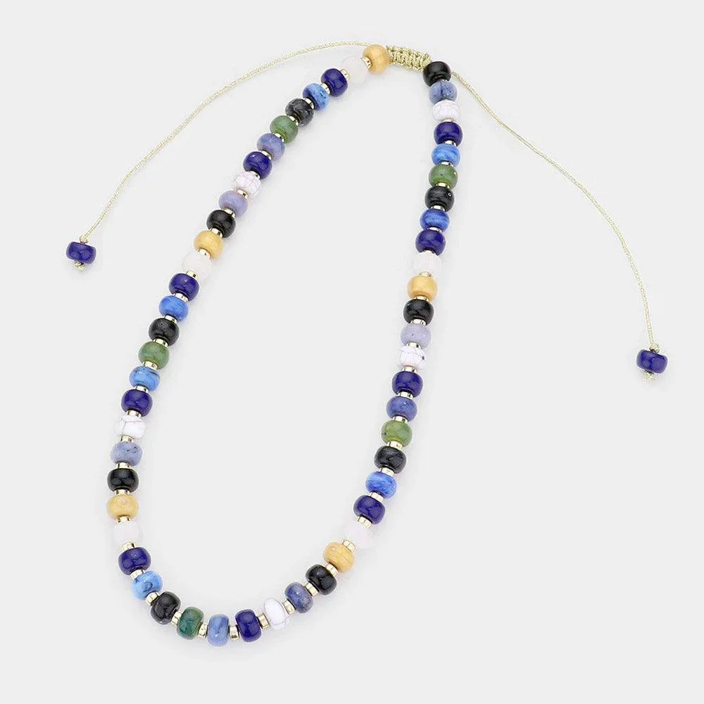 Marbled Beaded Necklace - Jewelry Store by Erik Rayo