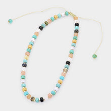 Load image into Gallery viewer, Turquoise Marbled Beaded Necklace

