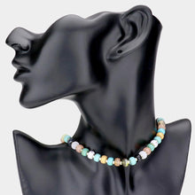 Load image into Gallery viewer, Turquoise Marbled Beaded Necklace

