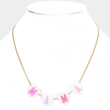 Load image into Gallery viewer, MAMA Message Glittered Lucite Heart Link Necklace
