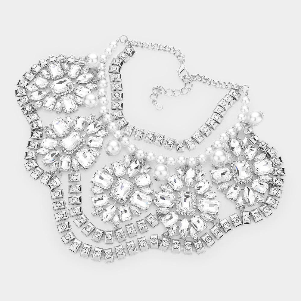 Stone Embellished Statement Necklace - Jewelry Store by Erik Rayo