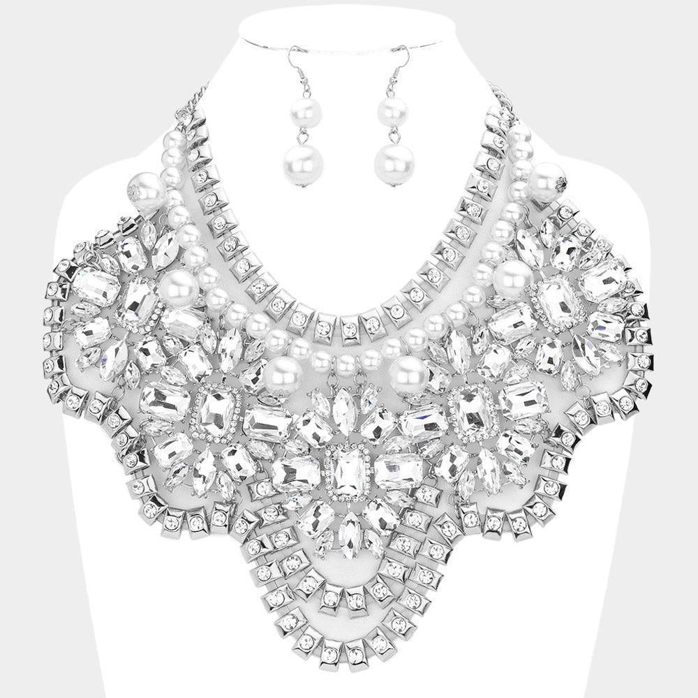 Stone Embellished Statement Necklace - Jewelry Store by Erik Rayo