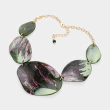Load image into Gallery viewer, Green Abstract Glitter Necklace

