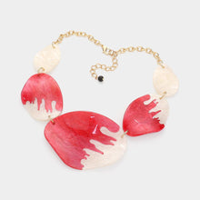 Load image into Gallery viewer, Red Abstract Glitter Necklace
