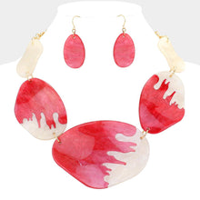 Load image into Gallery viewer, Red Abstract Glitter Necklace
