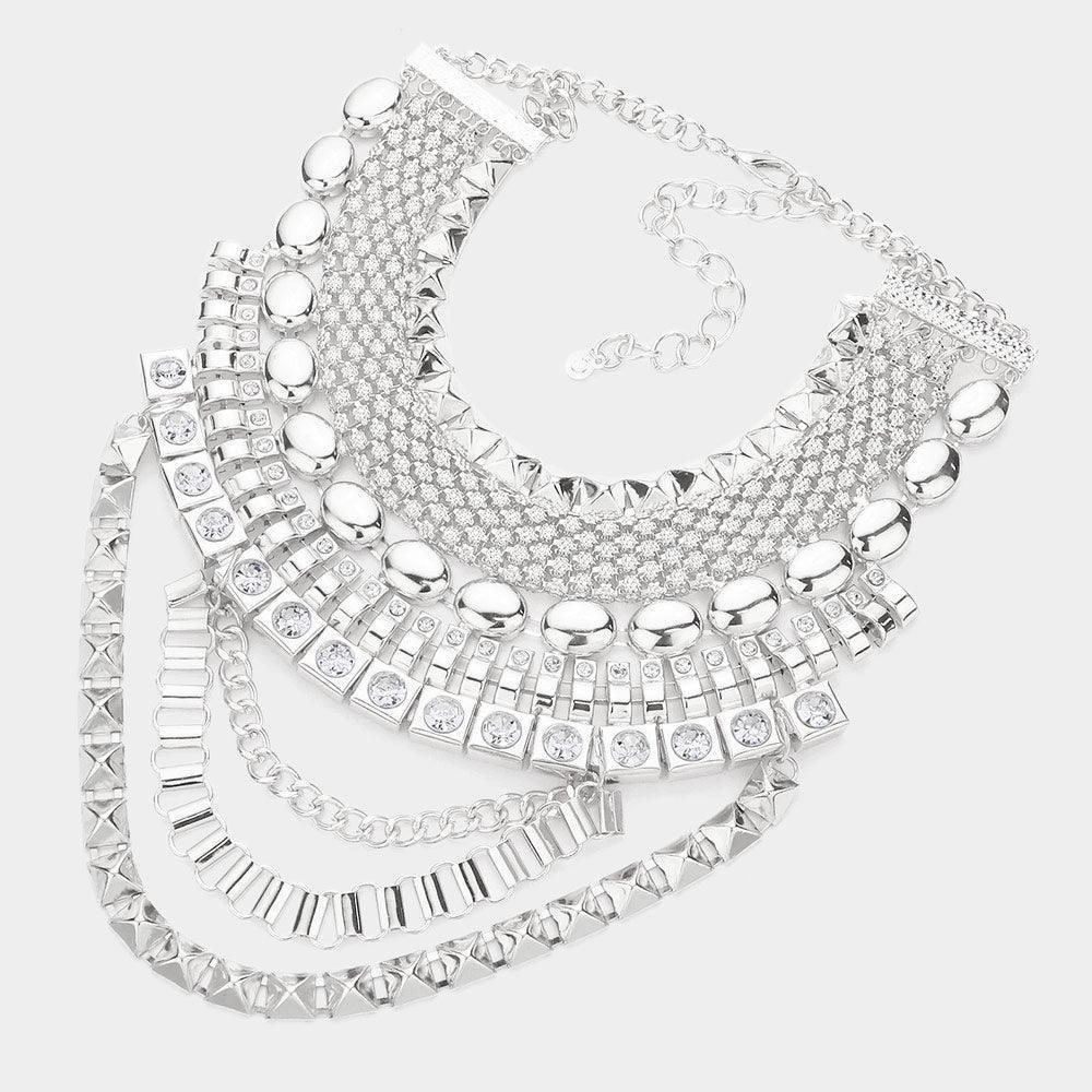 Stone Embellished Statement Necklace - Jewelry Store by Erik Rayo