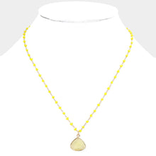 Load image into Gallery viewer, Yellow Natural Stone Pendant Necklace
