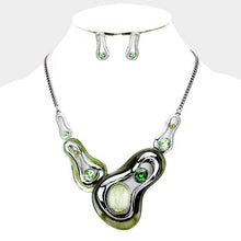 Load image into Gallery viewer, Hematite Oval Gem Accented Necklace
