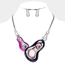 Load image into Gallery viewer, Hematite Oval Gem Accented Necklace
