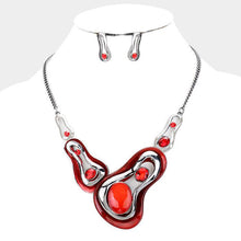 Load image into Gallery viewer, Hematite Oval Gem Accented Necklace
